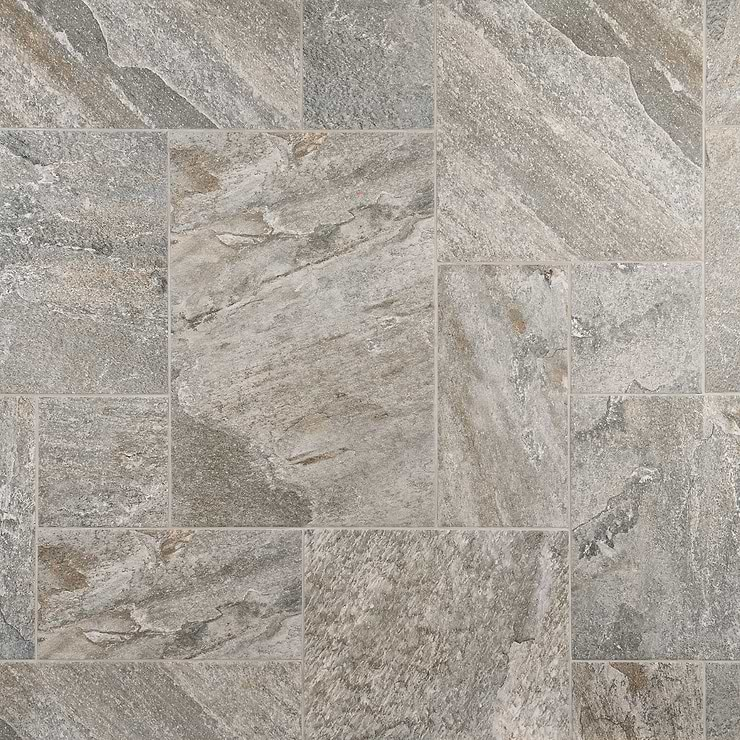 Shala Storm Gray French Pattern Matte Porcelain Tile