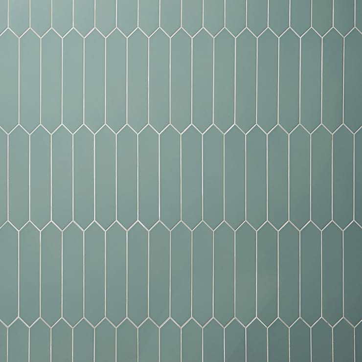 Kent Jade Green 3x12 Picket Polished Ceramic Wall Tile