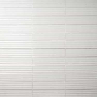 ArtBlock Fluted Bianco 4x16 Glossy Porcelain Tile by Stacy Garcia