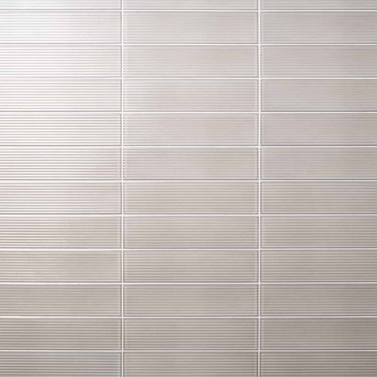 Stacy Garcia ArtBlock Grigio Gray 4x16 Fluted Glossy Porcelain Tile