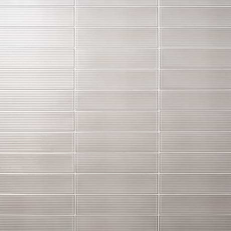  ArtBlock Fluted Grigio 4x16 Glossy Porcelain Tile by Stacy Garcia