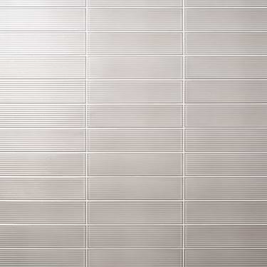 ArtBlock Fluted Grigio 4x16 Glossy Porcelain Tile by Stacy Garcia - Sample
