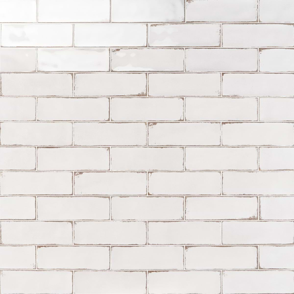 Los Lunas White 4x12 Polished Ceramic Subway Wall Tile