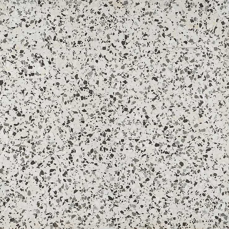 Disco-Six Hexagon Gray 12.5" Terrazzo Look Matte Porcelain Tile