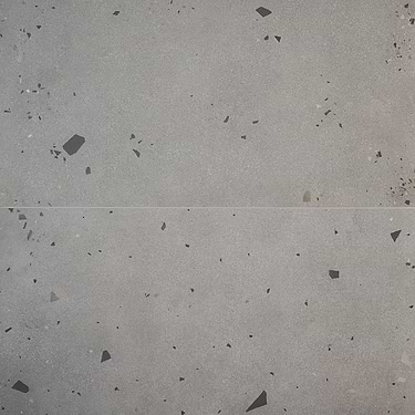Kobe Cement Smoke Gray 24x48 Terrazzo Look Matte Porcelain Tile - Sample