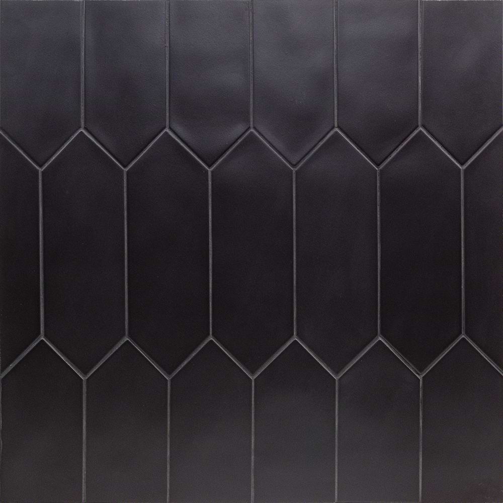 Aliante Black 4x12 Picket Matte Porcelain Tile 