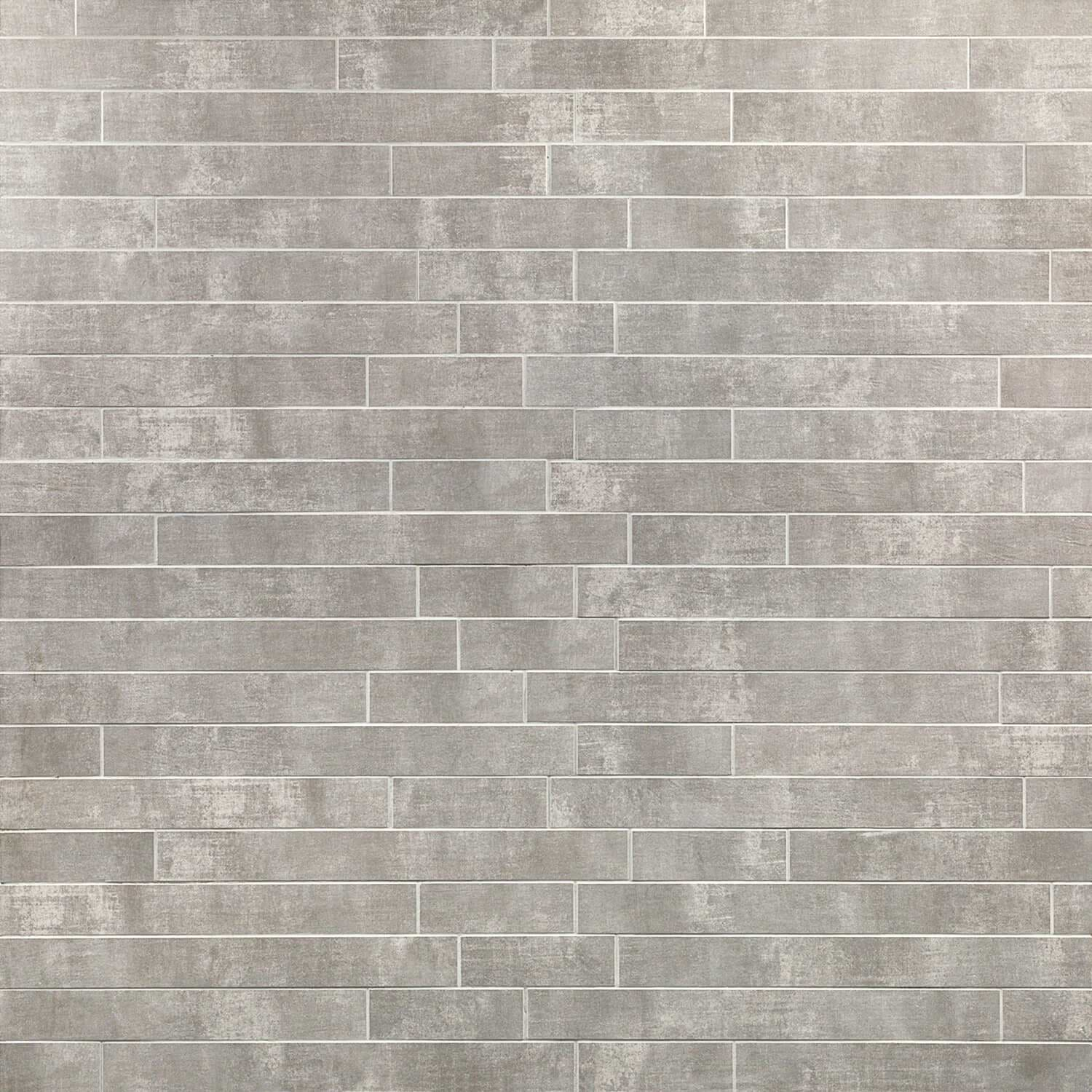 Basic Roadway Cement Silver Matte Brick Shape Porcelain Mosaic Tile