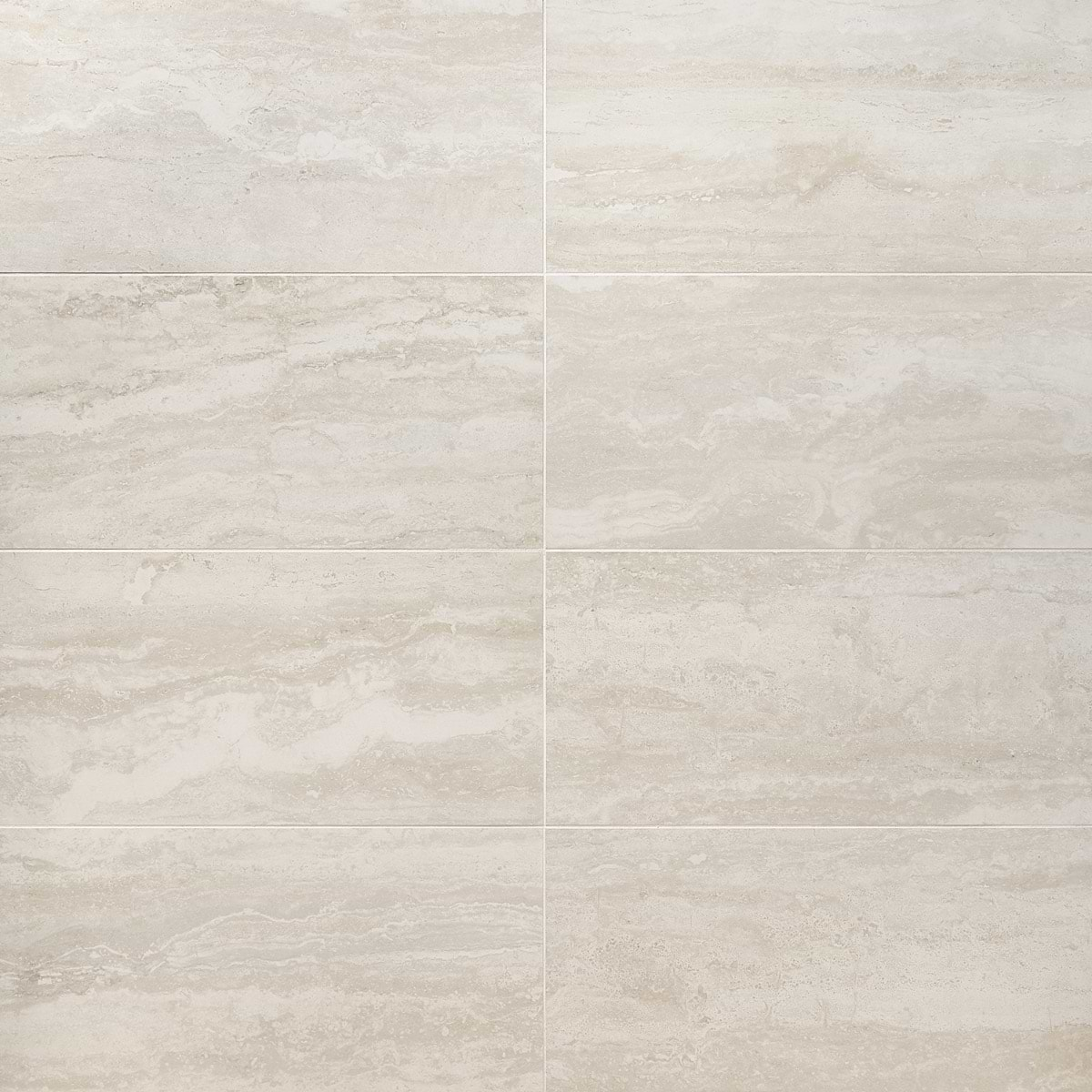 Basic Travertine Beige & Cream 12x24 Matte Porcelain Tile