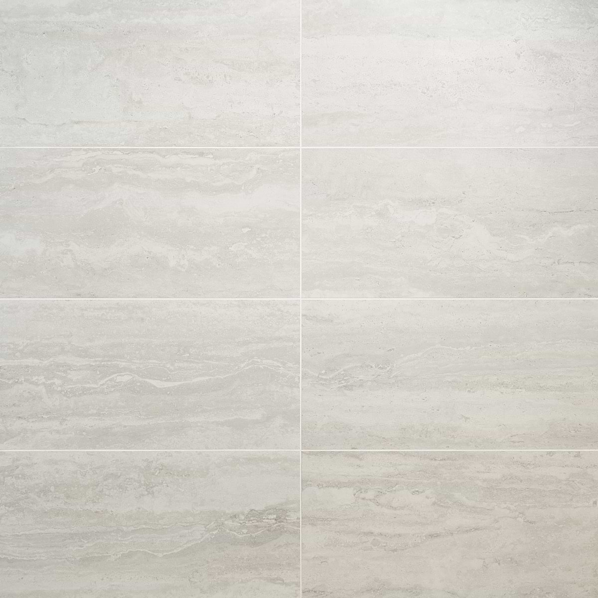 Basic Travertine Cotton White 12x24 Matte Porcelain Tile