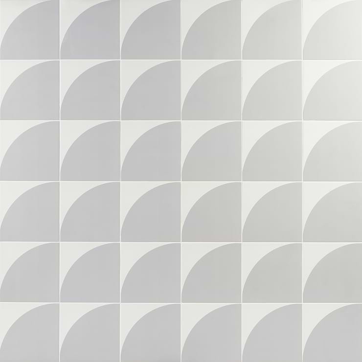 Stacy Garcia Maddox Deco Cool Gray 8x8 Matte Porcelain Tile