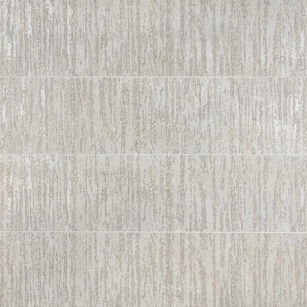 Twilight Deco Silver 12x48 Metal Look Porcelain Matte Wall Tile