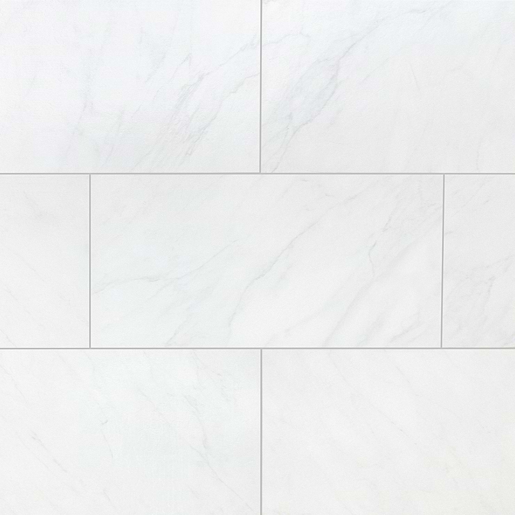 Belvedere Bianco 15x30 Marble Look Porcelain Tile