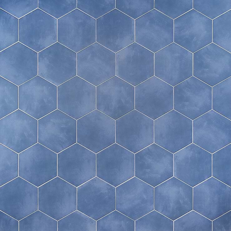 HexArt Azul 8" Porcelain Matte Tile 