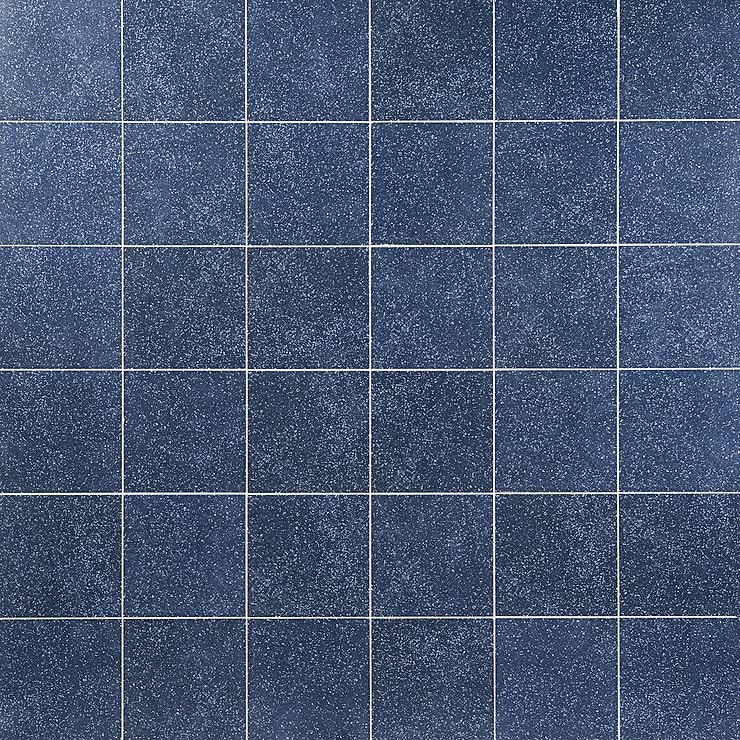 Art Geo by Elizabeth Sutton Terrazzo Blue 8x8 Matte Porcelain Tile