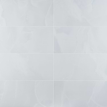 DreamStone Aztec Onyx Bianco White Polished Porcelain Tile - Sample