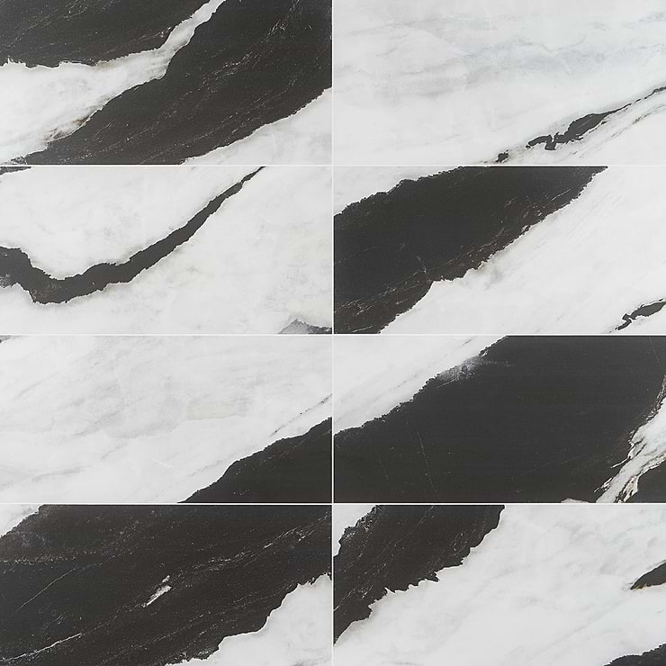 DreamStone Panda White 12x24 Matte Porcelain Tile