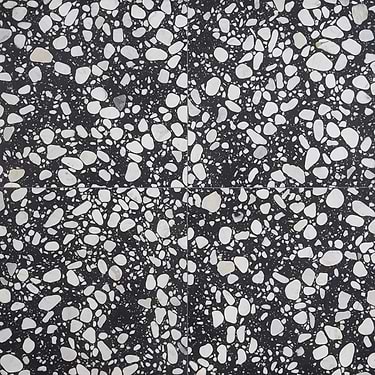 Terrazzo Italy Sacra Nero Black & White 24x24 Honed Terrazzo Tile - Sample