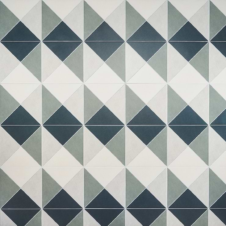 Auteur Diamond Navy Matte 9x9 PorcelainTile: Pattern 3 