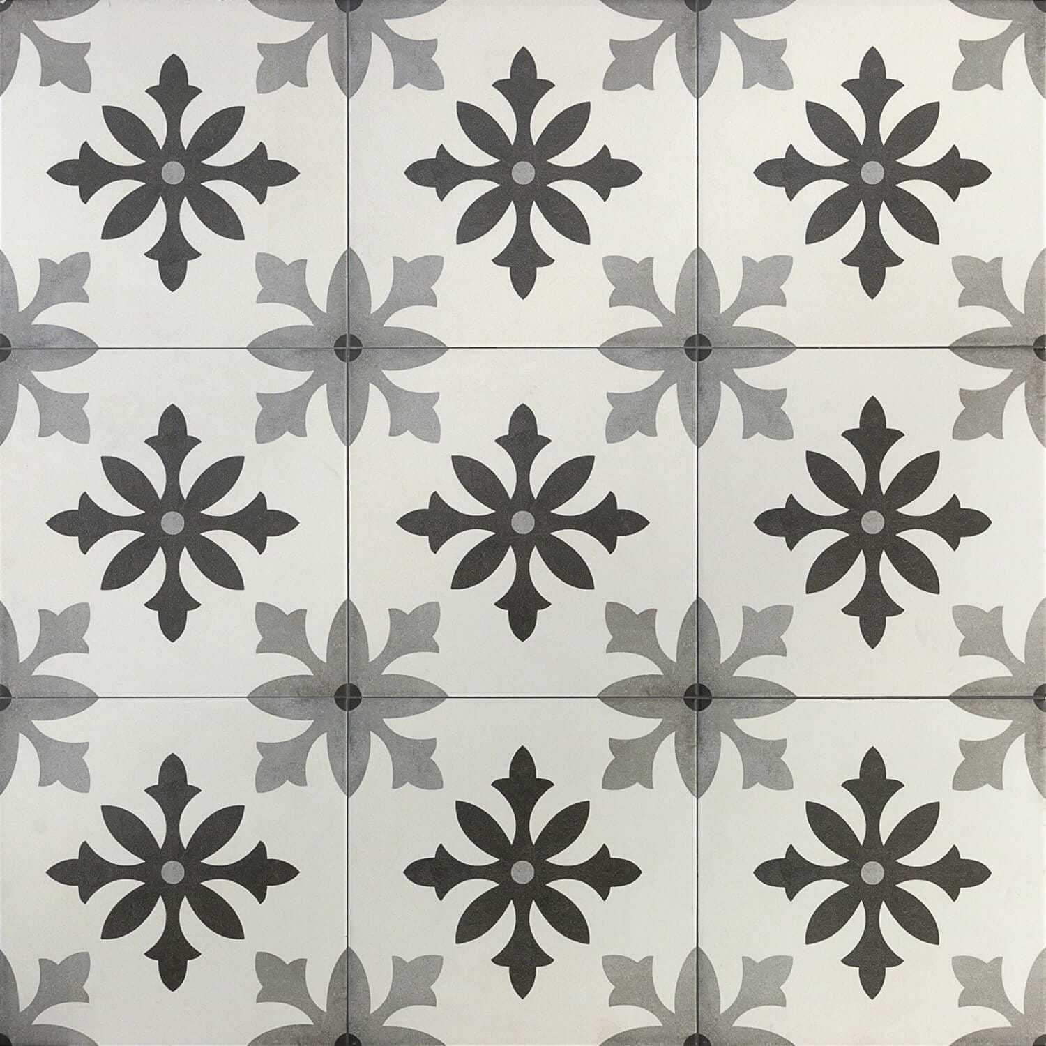 Bella Picasso Blanco 9x9 Matte Porcelain Tile