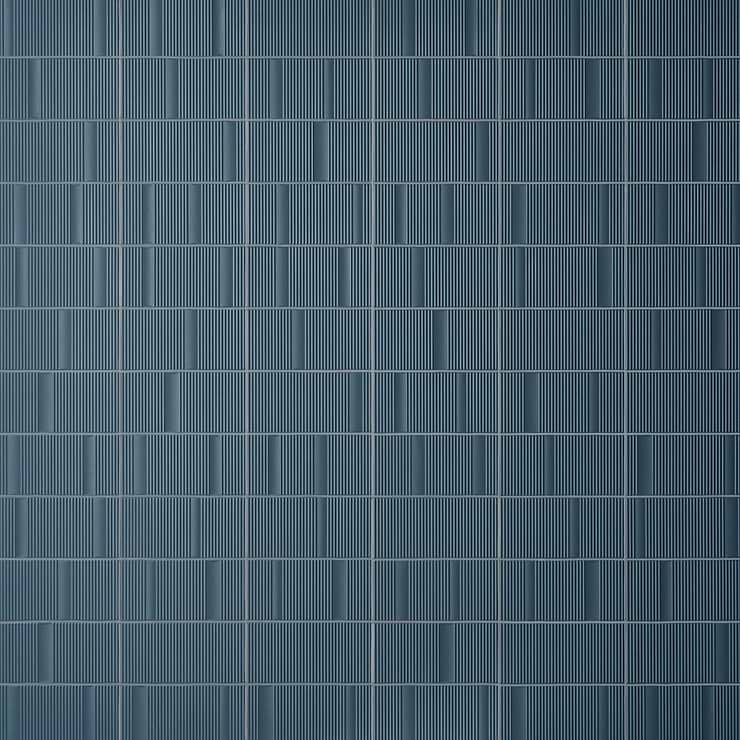 Division Blue 8x16 Fluted 3D Matte Ceramic Wall Tile