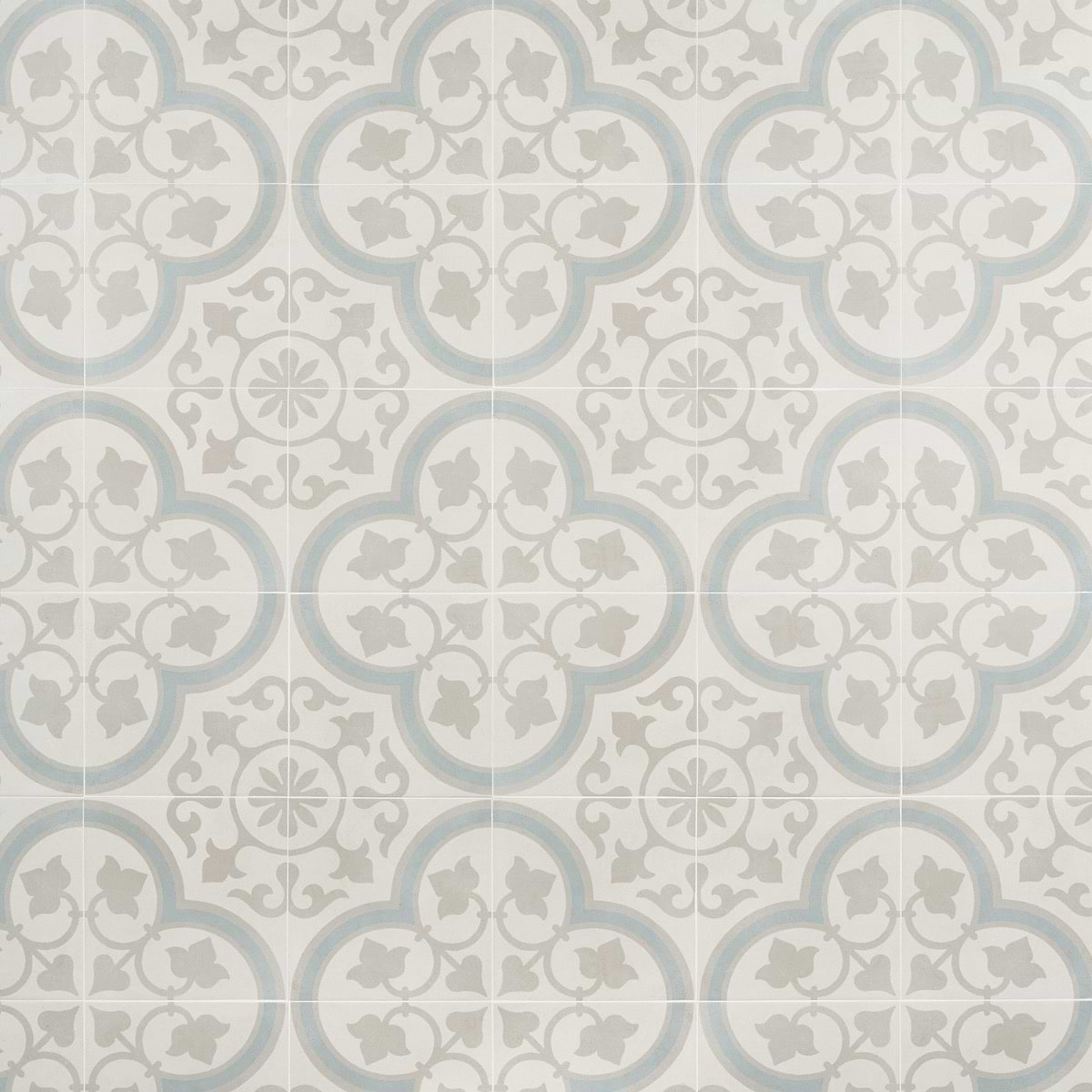 Lapaz Ornate Silver 9x9 Matte Porcelain Tile