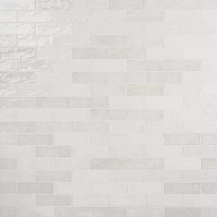 Portmore White 3x8 Glazed Ceramic Subway Wall Tile