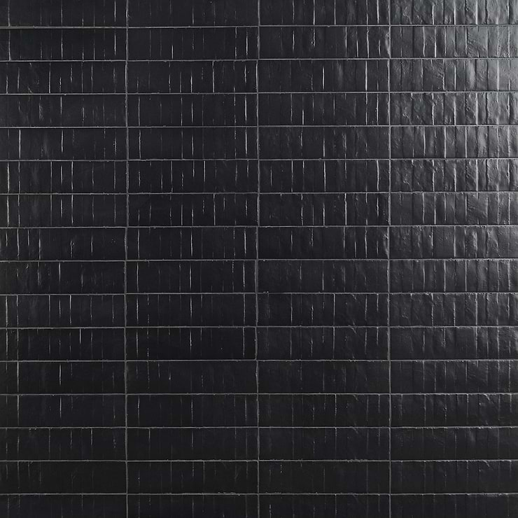 Rework Leather Black 3x12 Matte Porcelain Tile