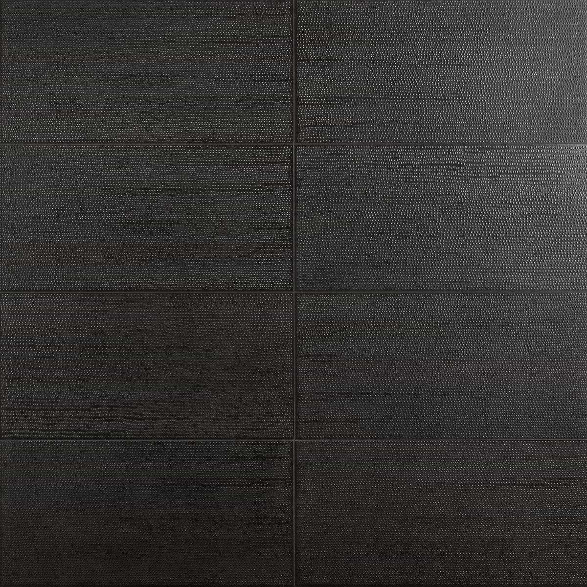 Rethink Decoro Leather Black 12x24 Textured Matte Porcelain Tile