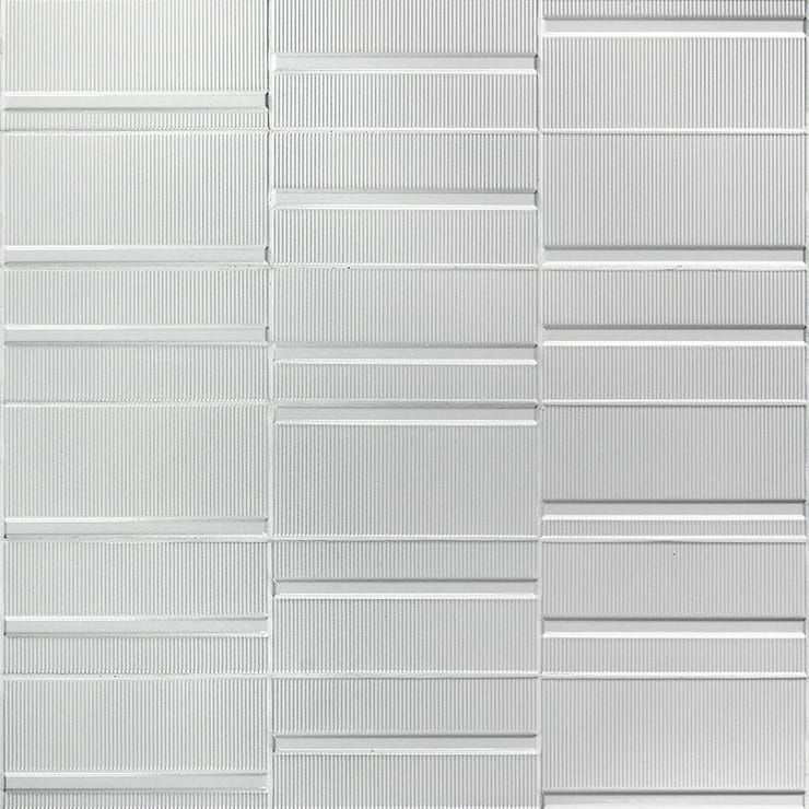 Vector Reverb Hueso White 4x8 Polished Ceramic Wall Tile