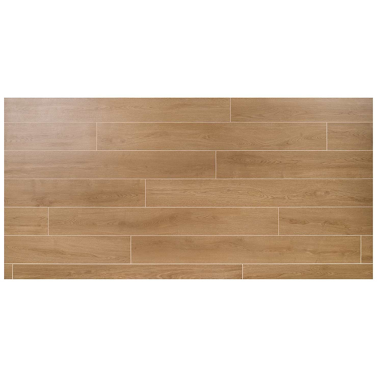 Oaktree Elegant Copper Brown 7x60 XL Wood Look Matte Porcelain Tile