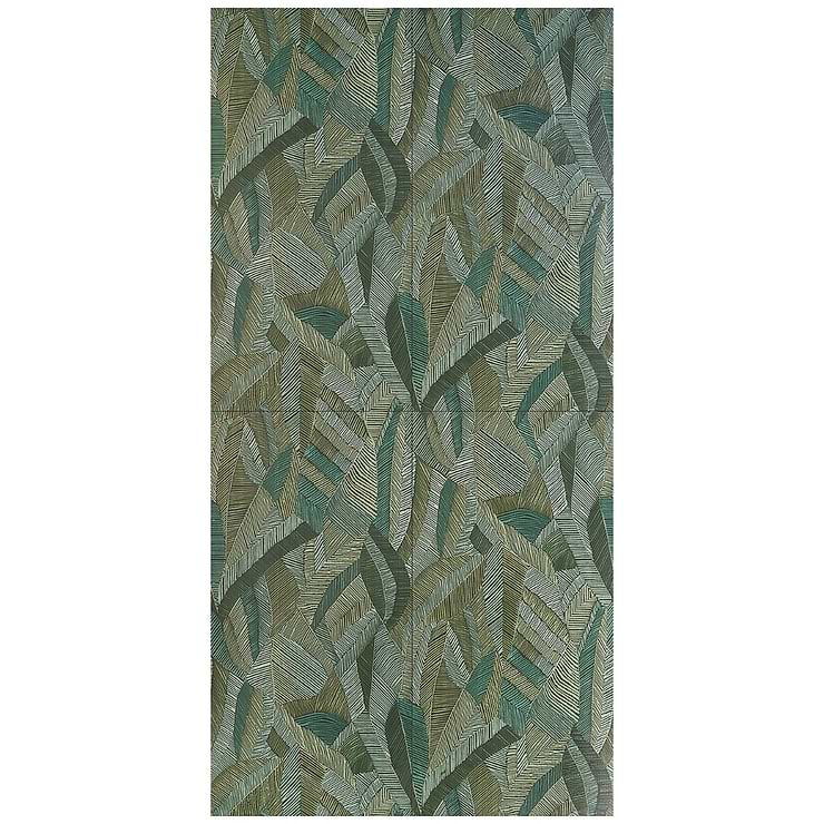 Monet Wild Atelier Green 24x48 Artisan Decor Matte Porcelain Wall Tile