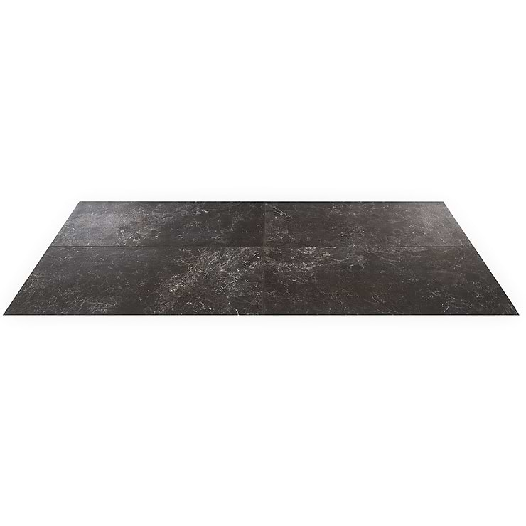 Marmo Perfetto Nero Black 24x48 Semi-Polished Porcelain Tile