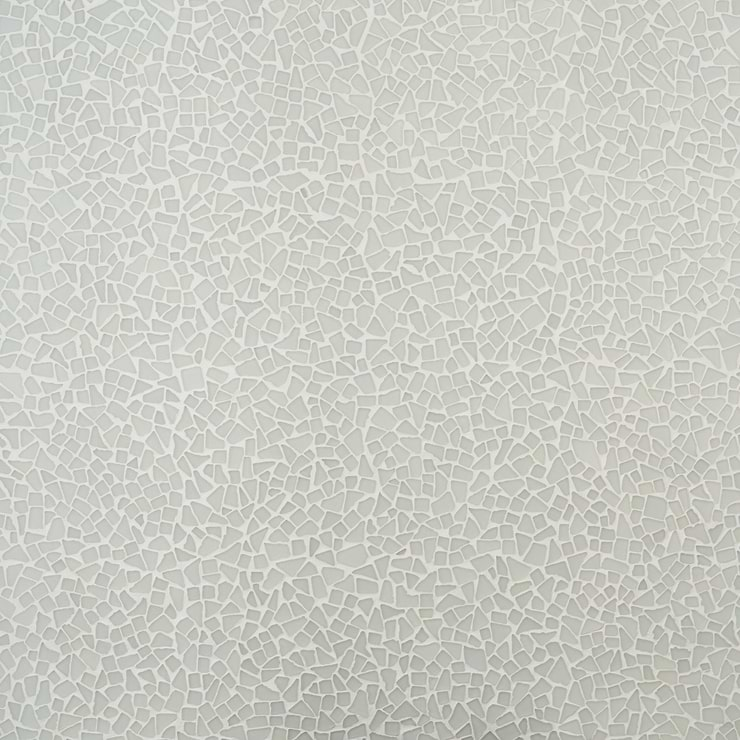 Fiji Arctic White Frosted Matte Glass Mosaic Tile