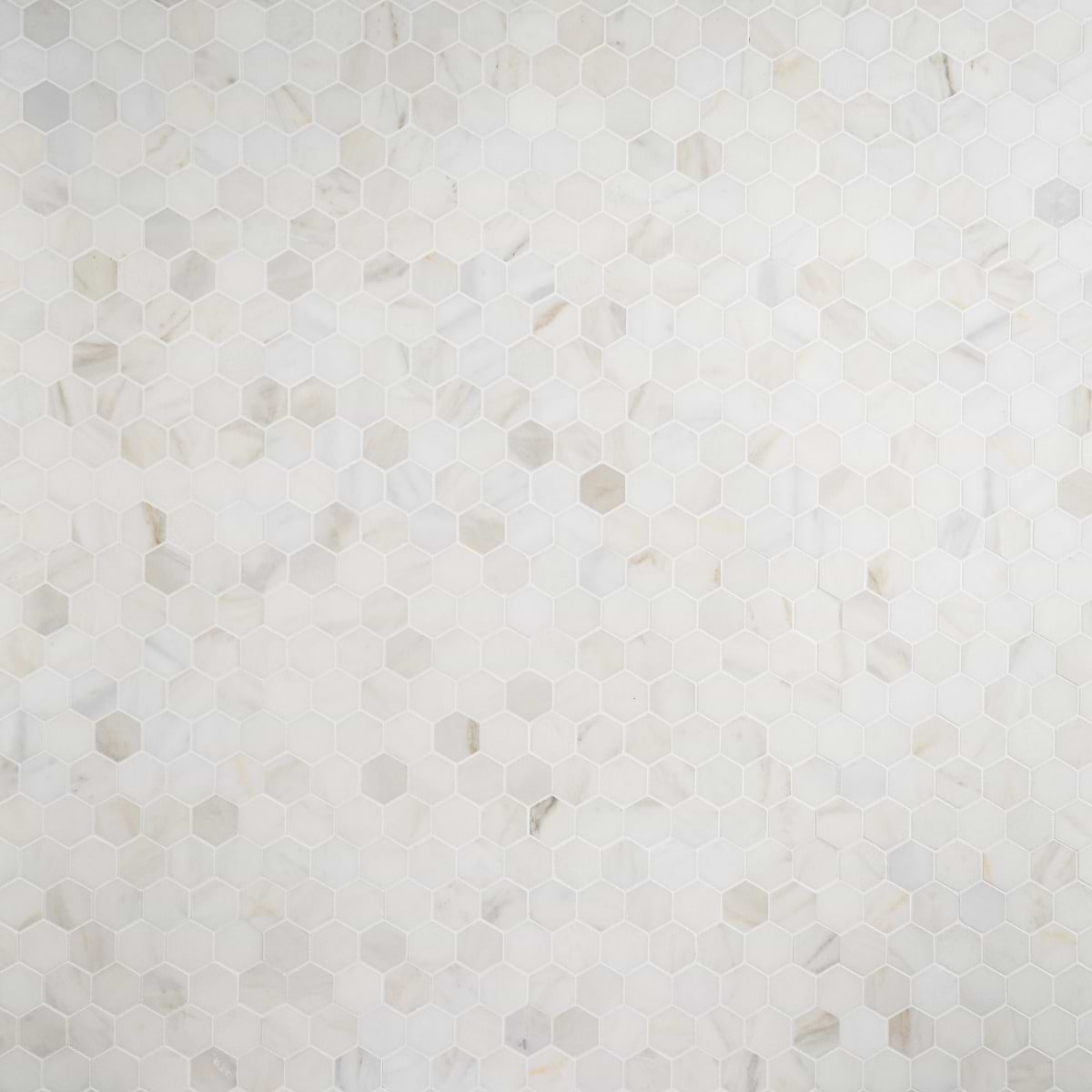 White Jade 2" Hexagon Polished Marble Mosaic