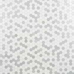 Ohana White 2" Hexagon Polished Glass Mosaic Tile
