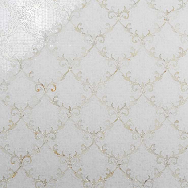 August White Thassos Marble Polished Mosaic Tile