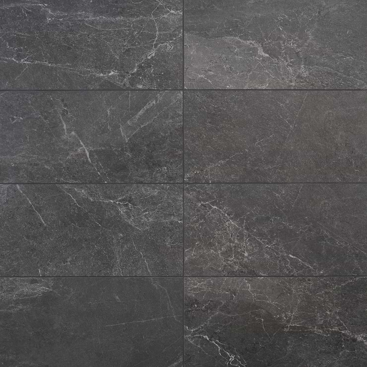 ZenTech Graphite Gray 12x24 Matte Porcelain Tile