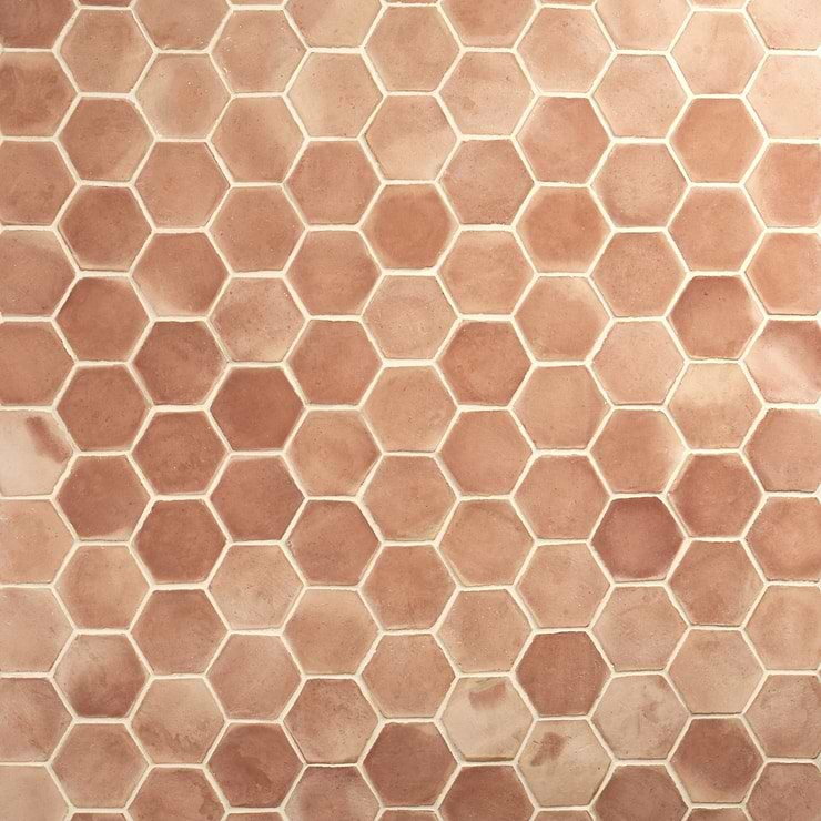 Terra Villa Sand Beige 4" Hex Matte Presealed Genuine Terracotta Tile