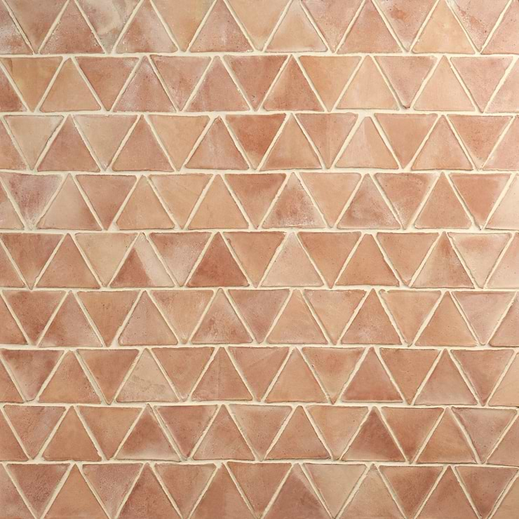 Terra Villa Sand Beige 6" Triangle Matte Presealed Genuine Terracotta Tile