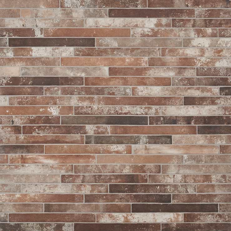 English Brick Red 2x18 Matte Porcelain Tile