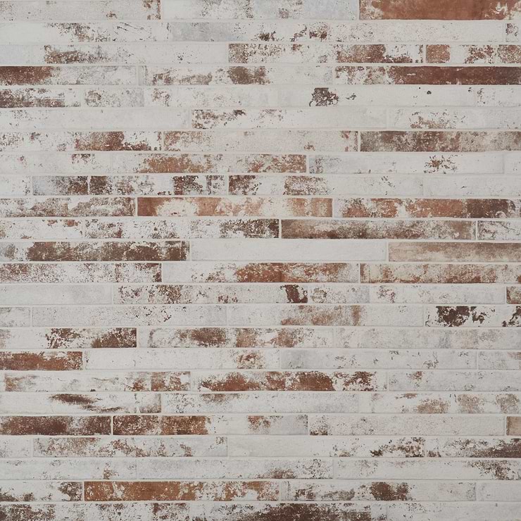English Brick White 2x18 Matte Porcelain Tile
