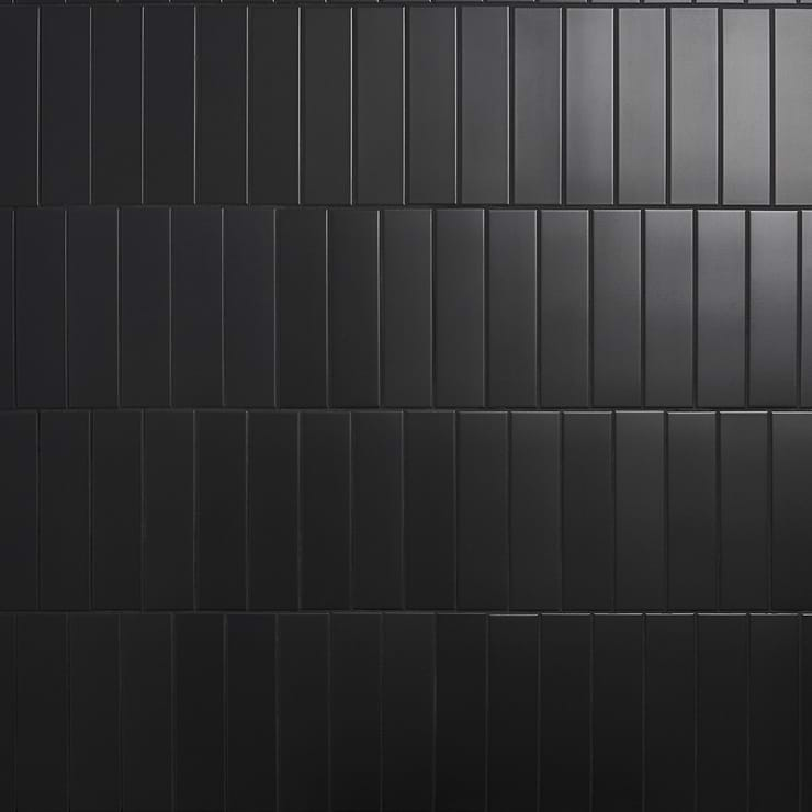 Roller Black 3x11 Matte Porcelain Subway Tile