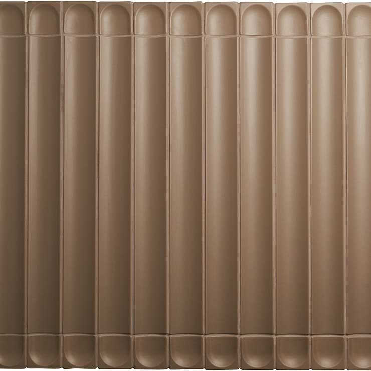 Roller Fluted Column Taupe 4x4 Handmade Matte Ceramic End Piece