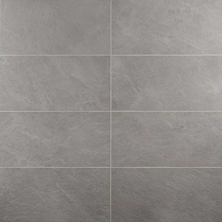 Era Silver Gray 12x24 Limestone Look Matte Porcelain Tile