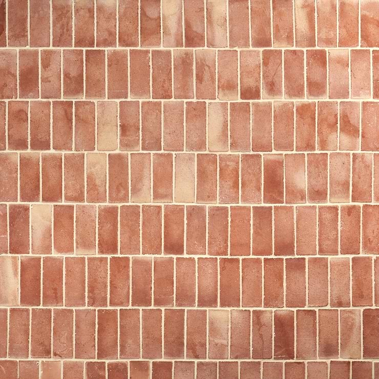 Terra Villa Red 2x6 Matte Presealed Genuine Terracotta Tile