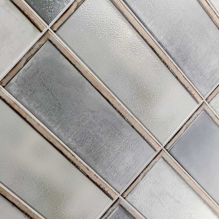 Diesel Industrial Glass Gray Ceramic Wall Tile