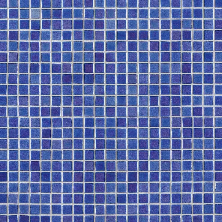 Sample-Swim Blue Lagoon 1x1 Glass Polished Mosaic Tile