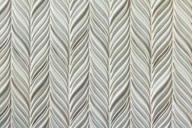 Sample-Nabi Alula Tundra Gray Chevron Crackled Glossy Glass Mosaic Tile ...