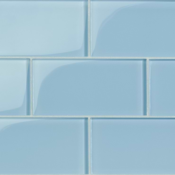 Loft Blue Gray 3x6 Polished Glass Tile