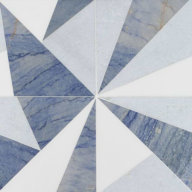 Jagger Azur Polished Marble Mosaic Tile